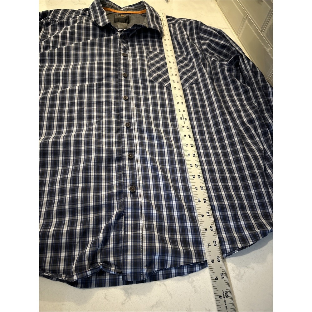5.11 Tactical Mens Snap Front Plaid Shirt Shooting Military Sz 2XL Blue Black - Picture 11 of 13